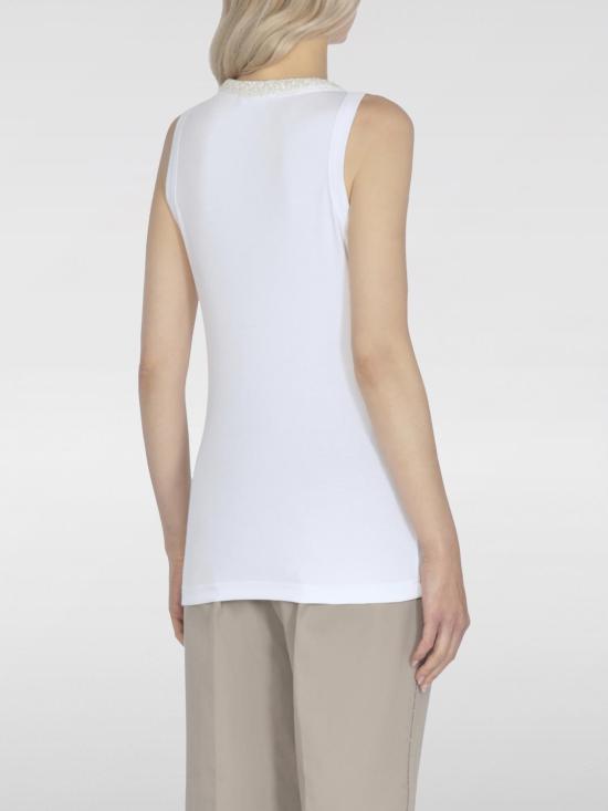 25SS 파비아나 필리피 민소매 티셔츠 JED275F604L454 VR1 White 1 - FABIANA FILIPPI