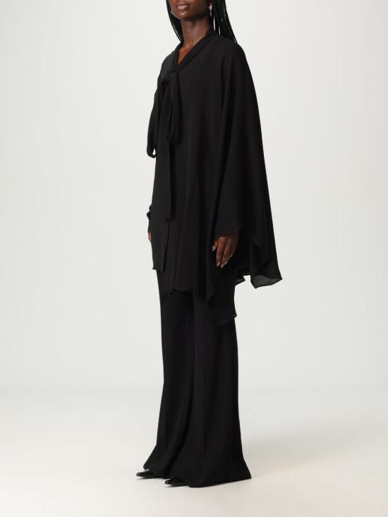 25FW 발렌시아가 어시메트릭 블라우스 839280TIN13 1000 Black - BALENCIAGA