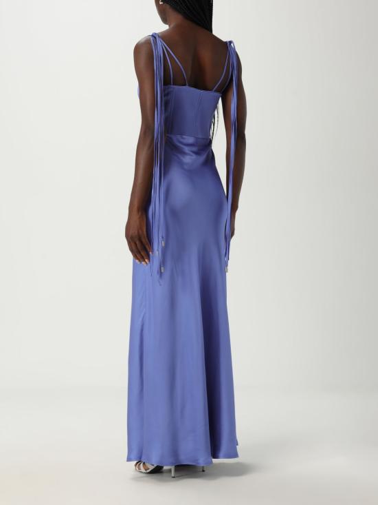 25FW 핑코 롱 원피스 104996A2GZ G48 Blue - PINKO