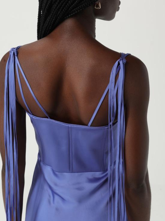 25FW 핑코 롱 원피스 104996A2GZ G48 Blue - PINKO