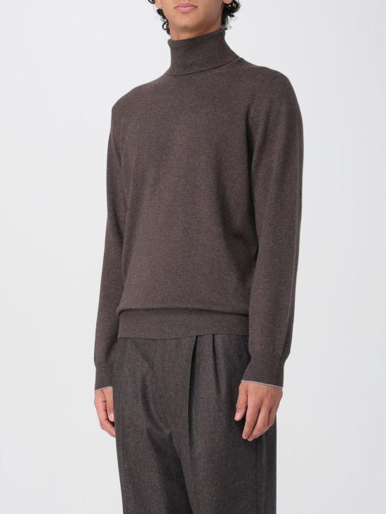 25FW 브루넬로 쿠치넬리 터틀넥 M2200103 CU766 Brown - BRUNELLO CUCINELLI