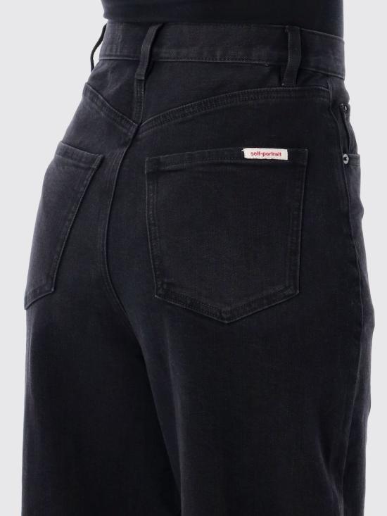 25FW 셀프 포트레이트 데님 팬츠 PF25827PB Black - SELF PORTRAIT