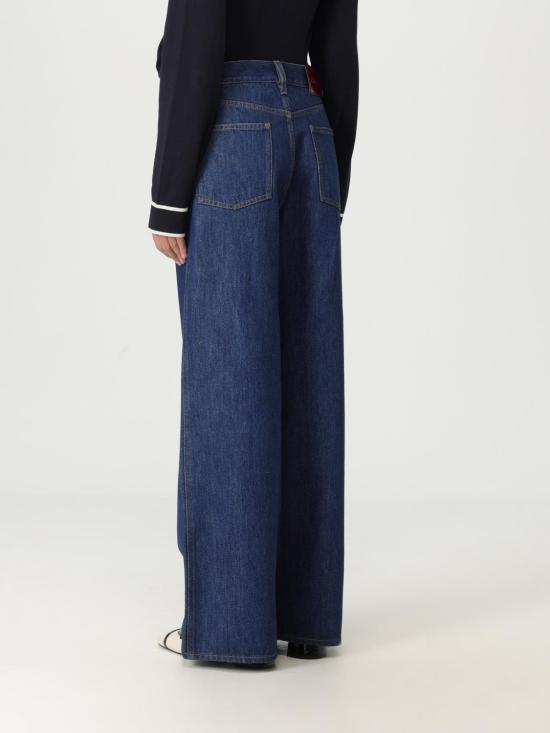 25FW 구찌 백 로고 패치 와이드 데님 팬츠 816971XDC5F 4100 Blue - GUCCI