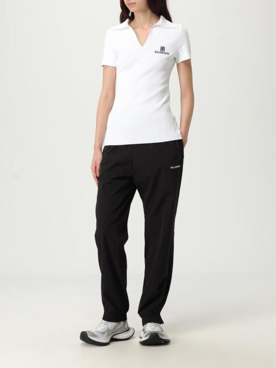 25FW 발렌시아가 폴로 티셔츠 835501T5231 9040 White - BALENCIAGA