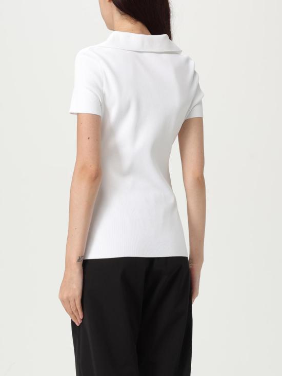 25FW 발렌시아가 폴로 티셔츠 835501T5231 9040 White - BALENCIAGA