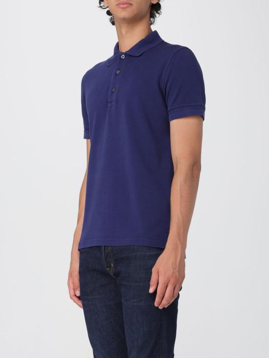 25FW 톰포드 폴로 티셔츠 JPS011JMT013 HB905 Blue - TOMFORD