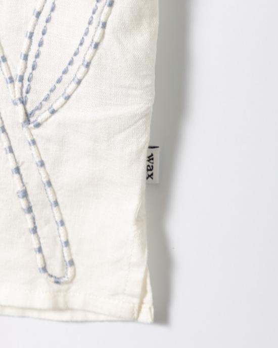 25SS 왁스 런던 반팔 셔츠 SS25 SSS DID BOO EPB ECRU PALE BLUE White - WAX LONDON