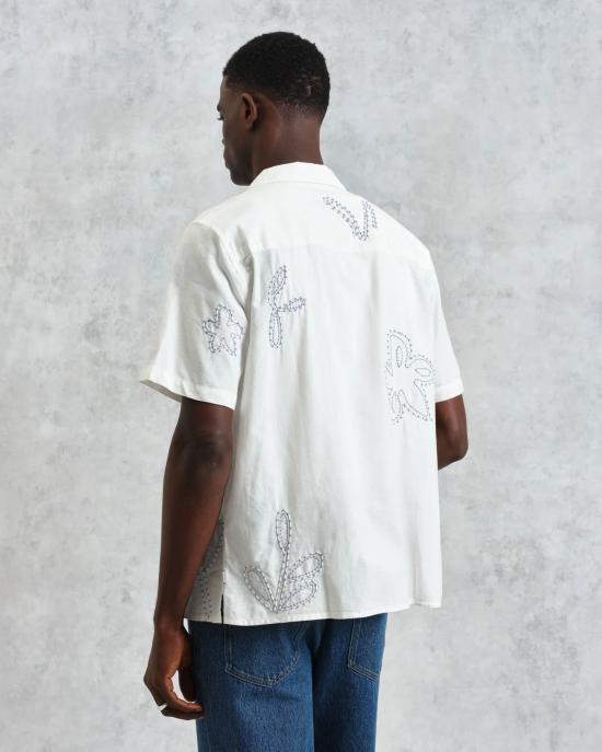 25SS 왁스 런던 반팔 셔츠 SS25 SSS DID BOO EPB ECRU PALE BLUE White - WAX LONDON