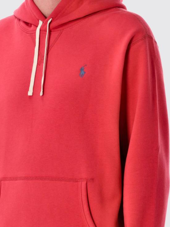25FW 폴로 랄프로렌 포니 자수 플리스 후드 티셔츠  710766778 102 Red - POLO RALPH LAUREN