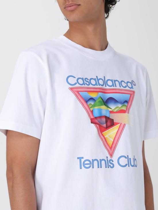 25FW 카사블랑카 반팔 티셔츠 MPF25JTS001 01 White - CASABLANCA