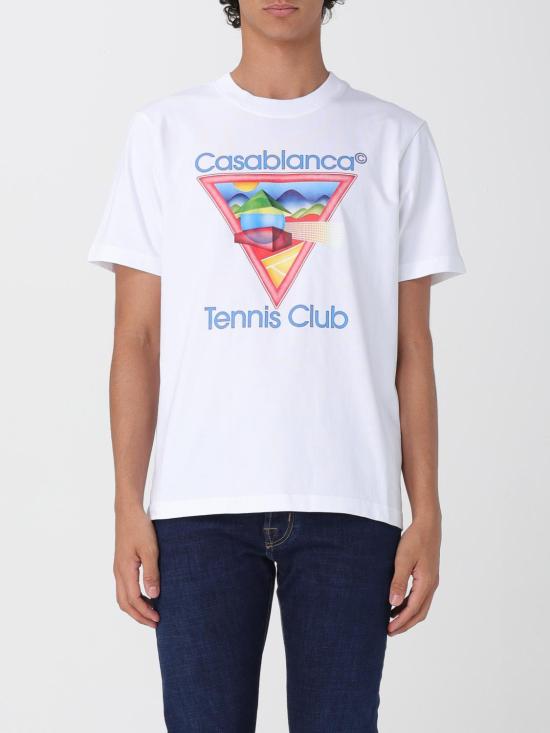 25FW 카사블랑카 반팔 티셔츠 MPF25JTS001 01 White