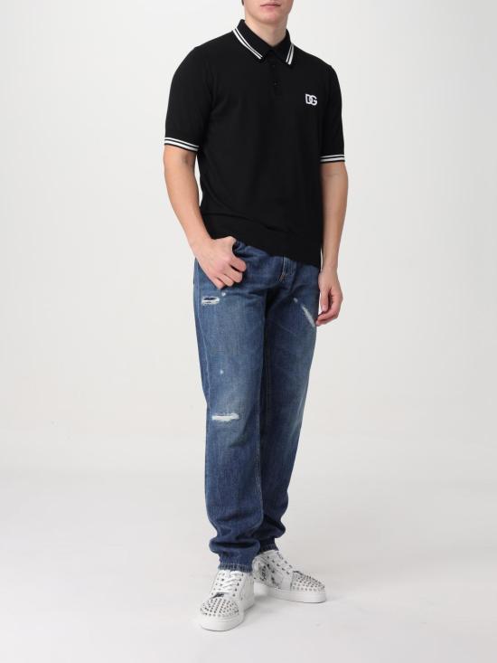 25FW 돌체앤가바나 폴로 티셔츠 GXZ02ZJBCBZ N0000 Black - DOLCE & GABBANA