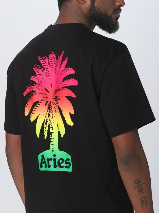 25FW 에리즈 어라이즈 반팔 티셔츠 STAR60004 BLK Black - ARIES ARISE