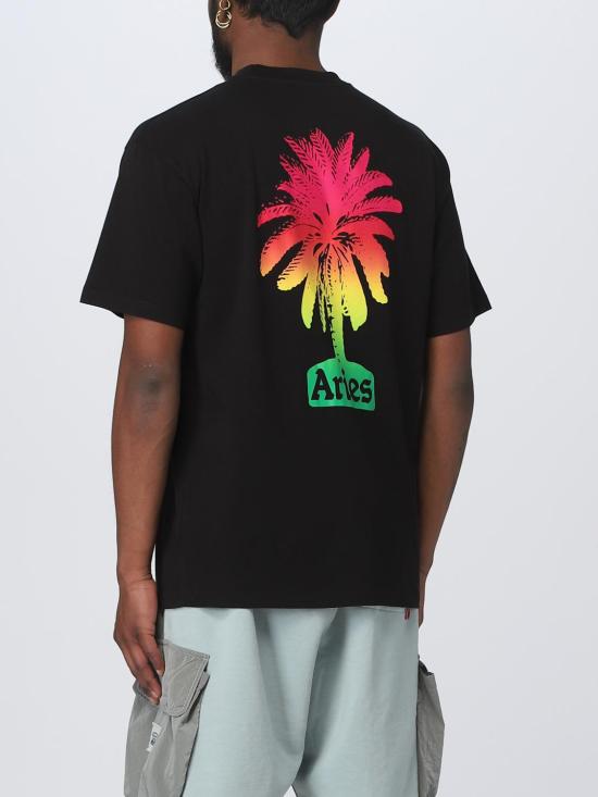 25FW 에리즈 어라이즈 반팔 티셔츠 STAR60004 BLK Black - ARIES ARISE