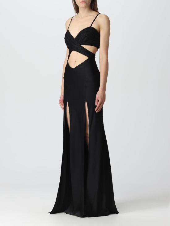 25FW 아멘쿠튀르 롱 원피스 AMS23511 009 Black - AMEN COUTURE