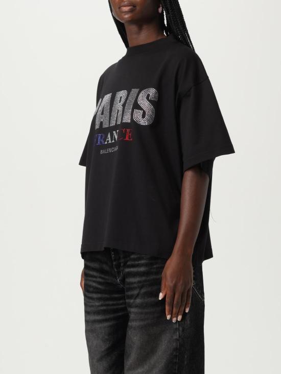 25SS 발렌시아가 반팔 티셔츠 818431TRVL5 1000 Black - BALENCIAGA