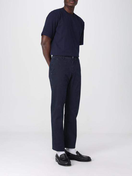 25FW 톰브라운 반팔 티셔츠 MJS288A00042 415 Navy - THOM BROWNE