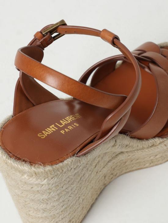 26SS 생로랑 트리뷰트 에스파드리유 웻지 스무스 레더 611924BDA00 2206 Leather - SAINT LAURENT