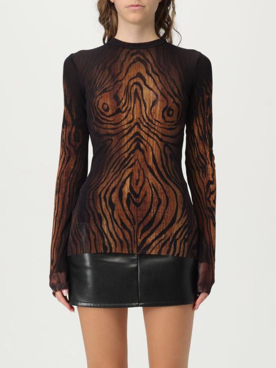 25FW 장 폴 고티에 긴팔 티셔츠 2503WTO335M002P 0060 Brown