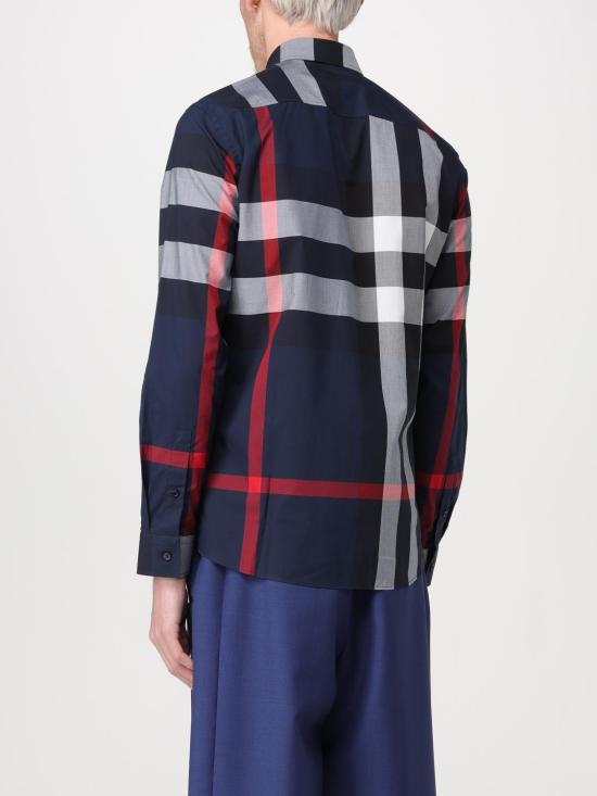 25FW 버버리 체크 코튼 셔츠  8073216 Navy - BURBERRY