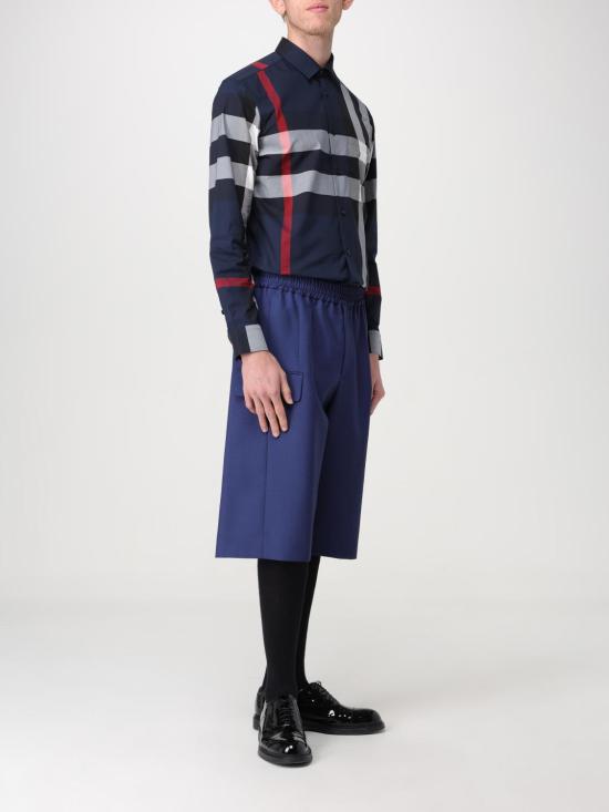 25FW 버버리 체크 코튼 셔츠  8073216 Navy - BURBERRY