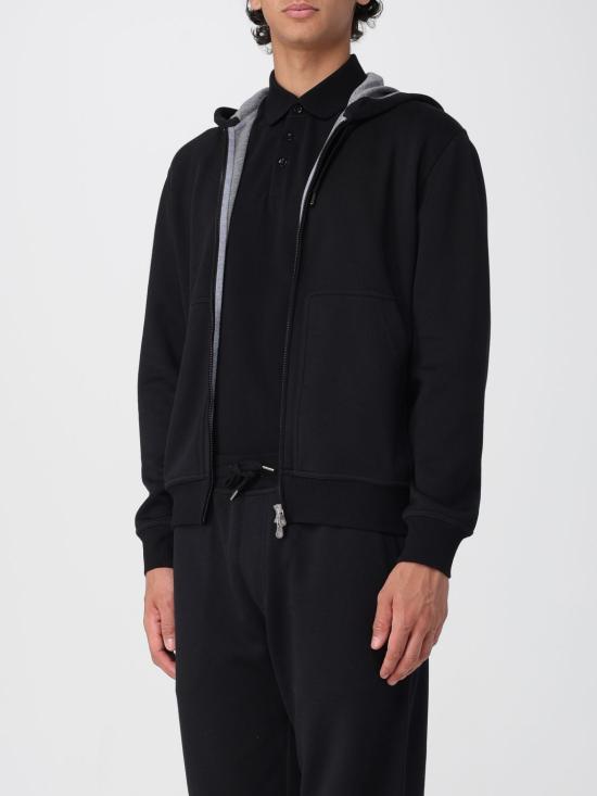 25FW 브루넬로 쿠치넬리 집업 니트 MM8319069G C101 Black - BRUNELLO CUCINELLI