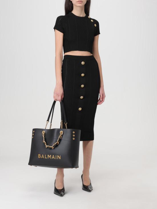 25FW 발망 반팔 티셔츠 CF1AI077KF24 0PA Black - BALMAIN