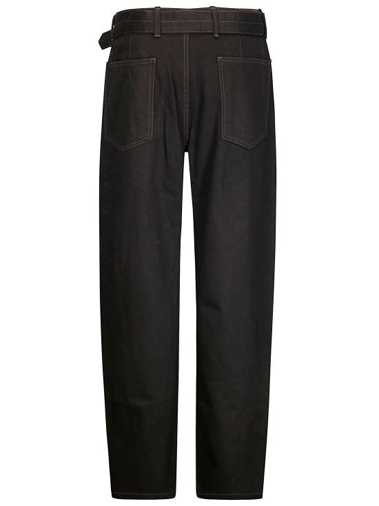 26FW 르메르 트위스트 벨티드 팬츠 PA326LD1055 BK999 BLACK - LEMAIRE