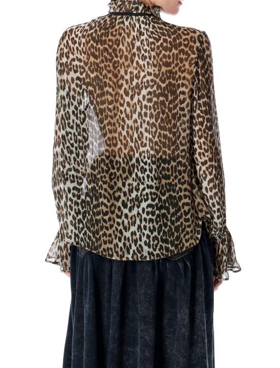 25FW 가니 블라우스 W05706873 943 LEOPARD - GANNI