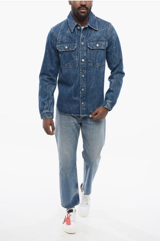  드리스 반 노튼 데님 셔츠 241 020724 8448 504 Blue - DRIES VAN NOTEN