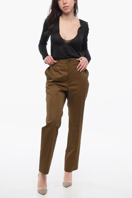  생로랑 스트레이트 팬츠 786680Y3A992028 Brown - SAINT LAURENT