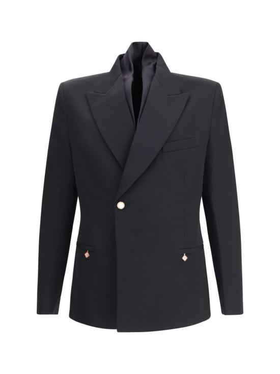 25FW 카사블랑카 수트 자켓 MPF25JK38001 BLACK Black