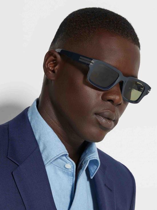 25SS 에르메네질도제냐 선글라스 EZ02555190NACETATE 90NBLUE COBALT BLUE - ERMENEGILDO ZEGNA