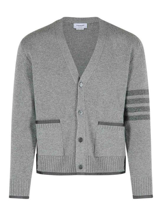  톰브라운 4바 밀라노 스티치 브이넥 메리노 울 가디건 MKC608AY1029055 Grey