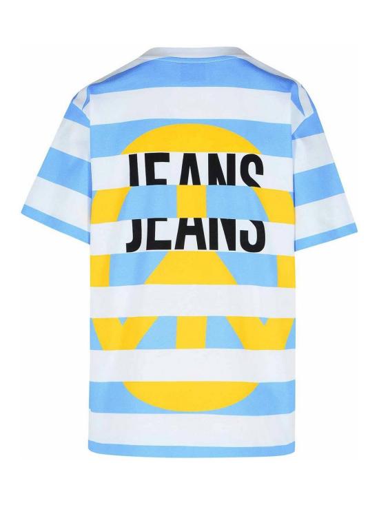  모스키노 반팔 티셔츠 K1J071682362888 Light Blue - MOSCHINO