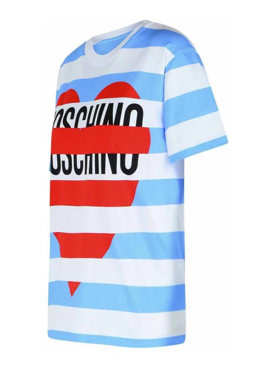 모스키노 반팔 티셔츠 K1J071682362888 Light Blue - MOSCHINO