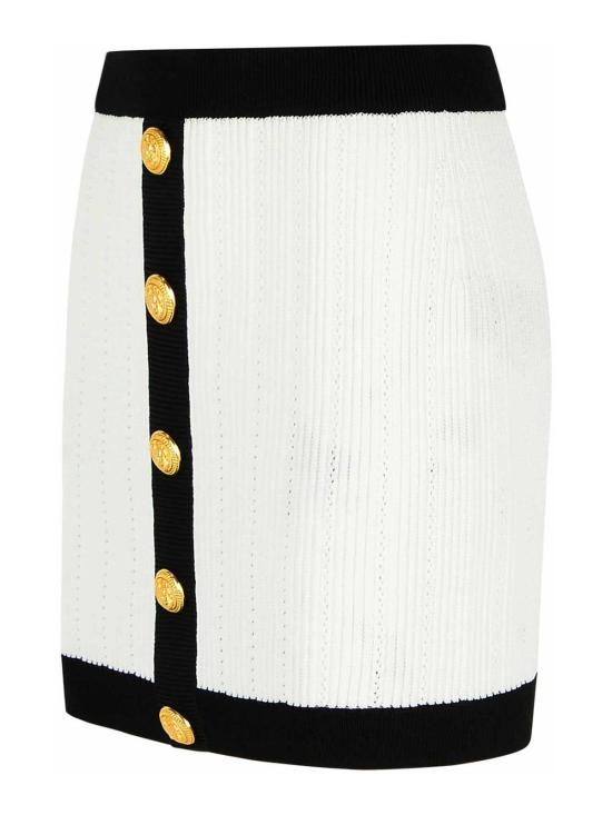 25FW 발망 숏 스커트 FF1LB039KI64GAB White - BALMAIN