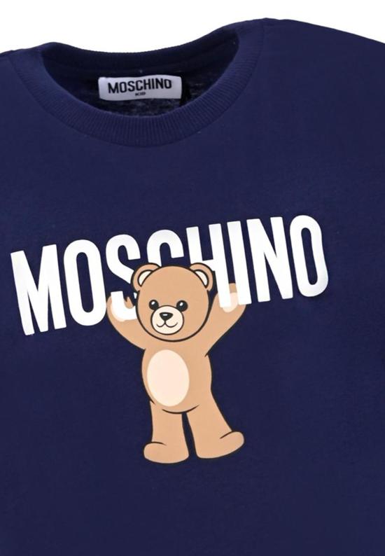 25FW [키즈] 모스키노 티셔츠 HMM05G LAA10 40016 BLUE - MOSCHINO