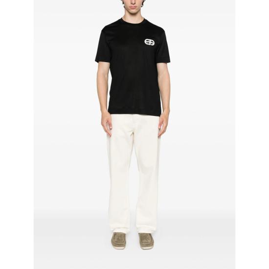 25FW 엠포리오 아르마니 탑 1JUVZ 8N1TF5 UC001 BLACK - EMPORIO ARMANI