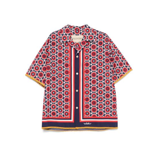 25FW 발렌티노 가라바니 반팔 셔츠 7V3AA111AYQ CLQ RED BLUE