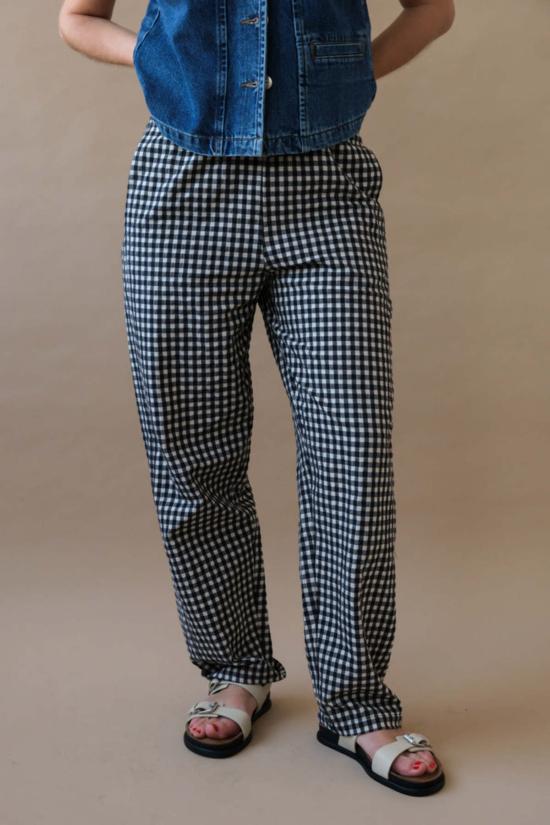  리타 팬츠 로우 셉  블랙 깅엄 - RITA