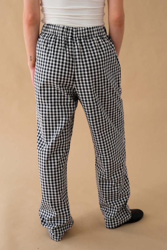  리타 팬츠 로우 셉  블랙 깅엄 - RITA