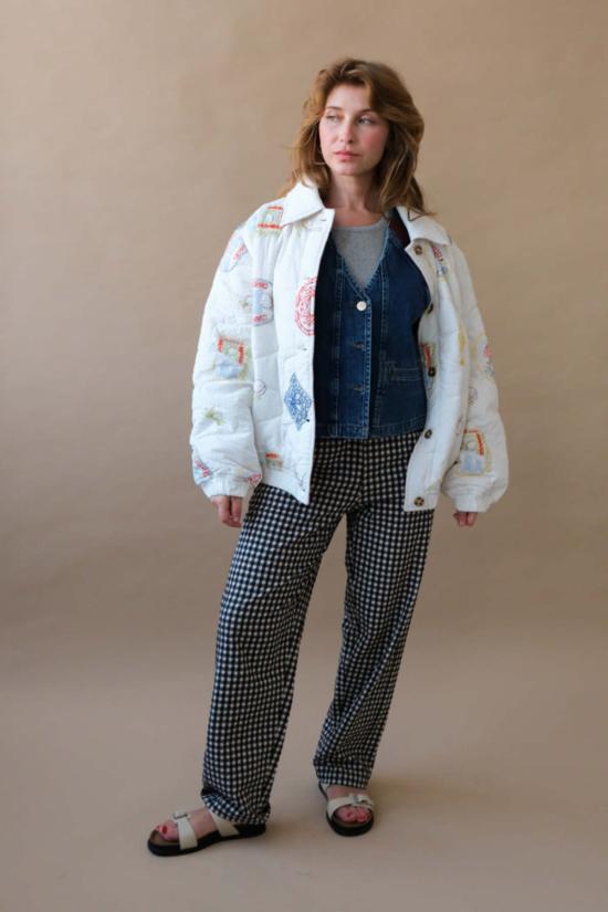  리타 팬츠 로우 셉  블랙 깅엄 - RITA