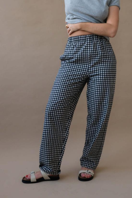  리타 팬츠 로우 셉  블랙 깅엄 - RITA