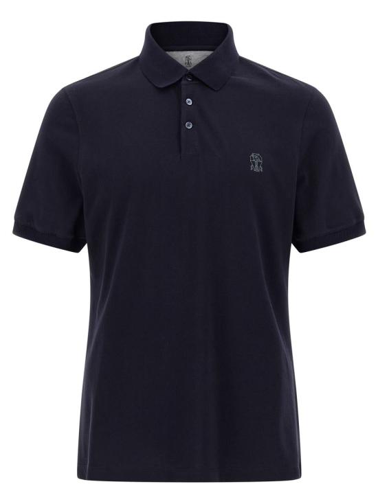  브루넬로 쿠치넬리 폴로 티셔츠 ME8548770CD325 BLUE