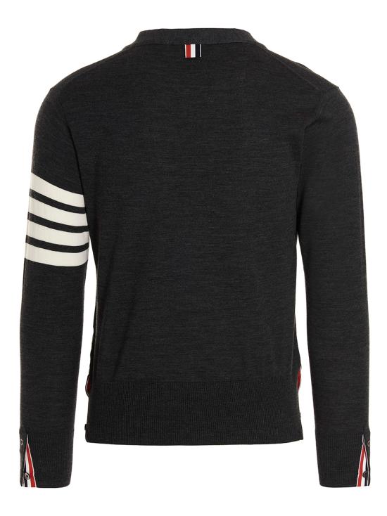 25FW 톰브라운 4바 서스테이너블 파인 메리노 울 클래식 가디건 MKC002AY1014022 Gray - THOM BROWNE