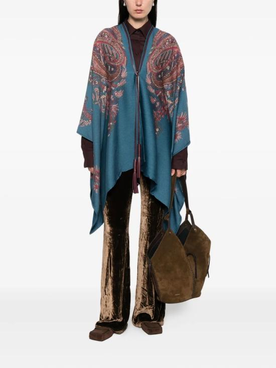 25FW 에트로 케이프 WRBD0012 AV778X0883 Blue - ETRO