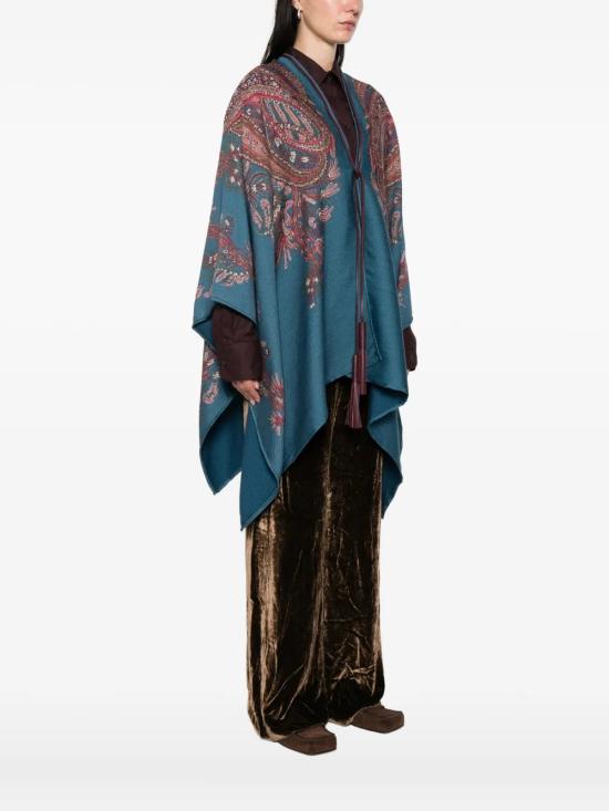 25FW 에트로 케이프 WRBD0012 AV778X0883 Blue - ETRO