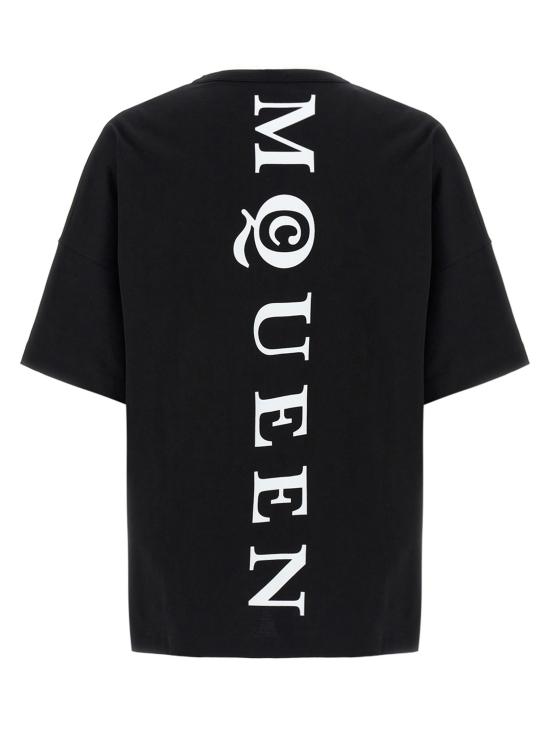25FW 알렉산더 맥퀸 반팔 티셔츠 828434QTADE0520 White Black - ALEXANDER MCQUEEN
