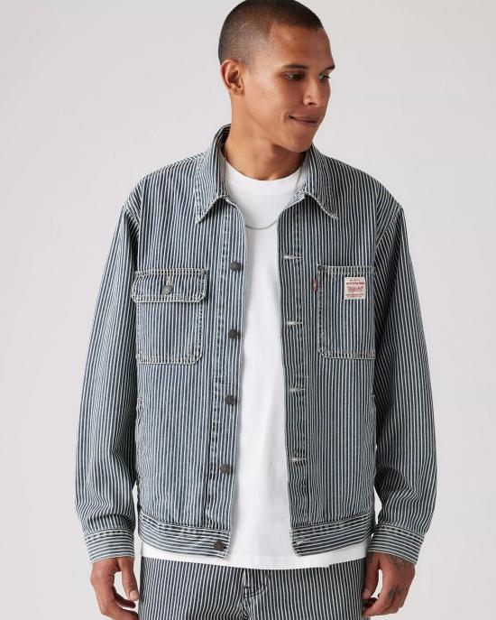  리바이스 데님 자켓 Levi's Sunrise Trucker Jacket 표백 Boulevard Stripe - LEVI'S